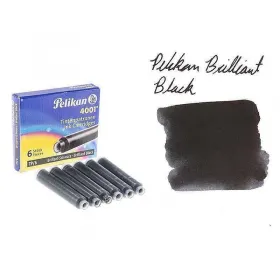 Патрончета Pelikan - къси, 6x броя, черни снимка