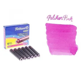 Патрончета Pelikan - къси, 6x броя, розови снимка