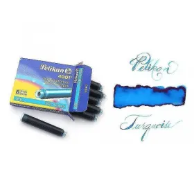 Патрончета Pelikan - къси, 6x броя, светлосини снимка
