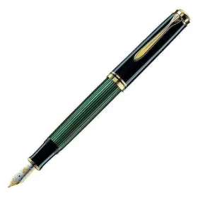 Писалка Pelikan - Souveran 400 Series, Black/Green, F перо снимка