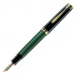 Писалка Pelikan - Souveran 600 Series, Black/Green, M перо