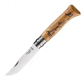 Сгъваем нож Opinel Animalia №8, острие 8.5 см, дива коза