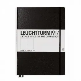 Тефтер А4+ Leuchtturm1917 Notebook Master Classic Black, твърди корици, бели страници снимка