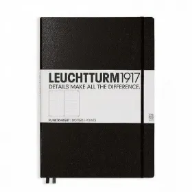 Тефтер А4+ Leuchtturm1917 Notebook Master Classic Black, твърди корици, на точки снимка
