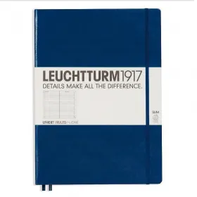 Тефтер А4+ Leuchtturm1917 Notebook Master Slim Navy, твърда корица, на редове снимка