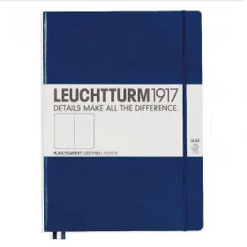 Тефтер А4+ Leuchtturm1917 Notebook Master Slim Navy, твърда корица, на точки снимка