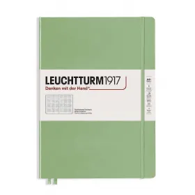Тефтер А4+ Leuchtturm1917 Notebook Master Slim Sage, твърда корица, на точки снимка