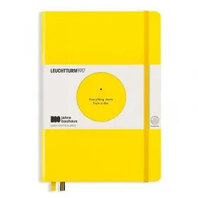 Тефтер А5 Leuchtturm1917 BAUHAUS Collection Lemon, твърди корици снимка