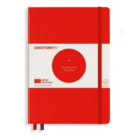 Тефтер А5 Leuchtturm1917 BAUHAUS Collection Red, твърди корици снимка