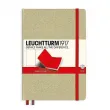 Тефтер А5 Leuchtturm1917 BiColore Edition Sand-Red, твърди корици, бели страници