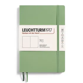 Тефтер А5 Leuchtturm1917 Muted Colors Collection - Sage, мека корица, бели страници снимка