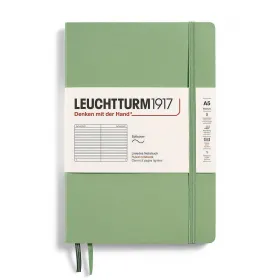 Тефтер А5 Leuchtturm1917 Muted Colors Collection - Sage, мека корица, на редове снимка