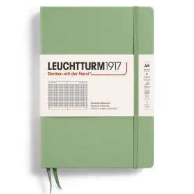 Тефтер А5 Leuchtturm1917 Muted Colors Collection Sage, твърди корици, на квадратчета снимка