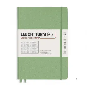 Тефтер А5 Leuchtturm1917 Muted Colors Collection Sage, твърди корици, на точки снимка