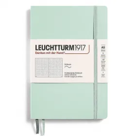 Тефтер A5 Leuchtturm1917 Natural Colors Collection - Mint Green, мека корица, на точки снимка