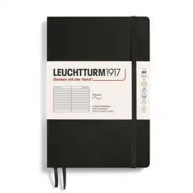 Тефтер A5 Leuchtturm1917 Notebook Classic Black, мека корица, на редове снимка