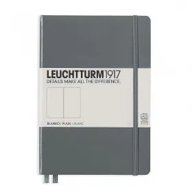 Тефтер А5 Leuchtturm1917 Notebook Medium Anthracite, твърди корици, бели страници снимка