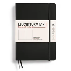 Тефтер А5 Leuchtturm1917 Notebook Medium Black, твърди корици, бели страници снимка