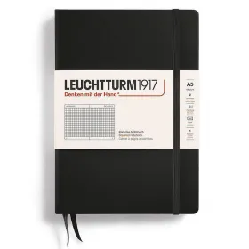 Тефтер А5 Leuchtturm1917 Notebook Medium Black, твърди корици, на квадратчета снимка