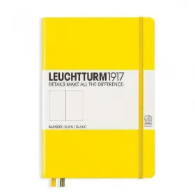 Тефтер А5 Leuchtturm1917 Notebook Medium Lemon, твърди корици, бели страници снимка