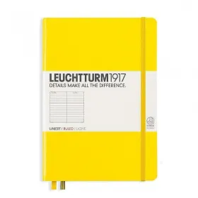 Тефтер А5 Leuchtturm1917 Notebook Medium Lemon, твърди корици, на редове снимка