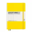 Тефтер А5 Leuchtturm1917 Notebook Medium Lemon, твърди корици, на точки