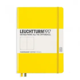 Тефтер А5 Leuchtturm1917 Notebook Medium Lemon, твърди корици, на точки снимка