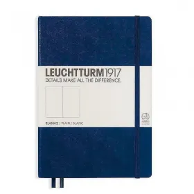 Тефтер А5 Leuchtturm1917 Notebook Medium Navy, твърди корици, бели страници снимка