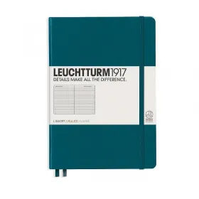 Тефтер А5 Leuchtturm1917 Notebook Medium Pacific Green, твърди корици, на редове снимка