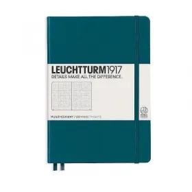 Тефтер А5 Leuchtturm1917 Notebook Medium Pacific Green, твърди корици, на точки снимка