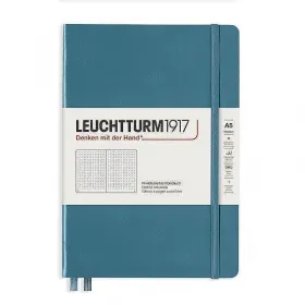 Тефтер А5 Leuchtturm1917 Rising Colors Collection - Stone Blue, твърди корици, на точки снимка