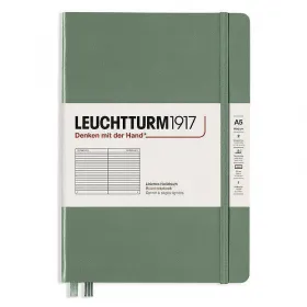 Тефтер А5 Leuchtturm1917 Smooth Colors Collection Olive, твърди корици, на редове снимка