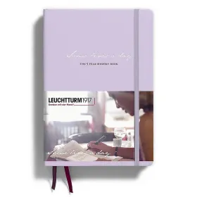 Тефтер А5 Leuchtturm1917 Some Lines a day - 5 години, Lilac, твърди корици снимка