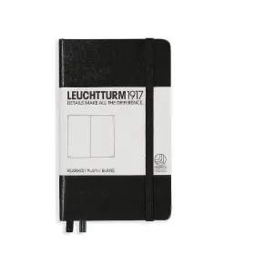 Тефтер А6 Leuchtturm1917 Notebook Pocket Black, твърда корица, бели страници снимка