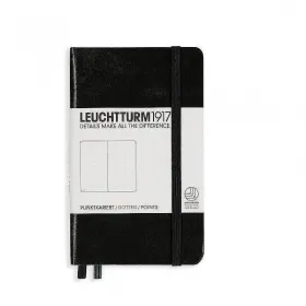 Тефтер А6 Leuchtturm1917 Notebook Pocket Black, твърда корица, на точки снимка