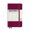 Тефтер А6 Leuchtturm1917 Notebook Pocket Port Red, твърди корици, бели страници