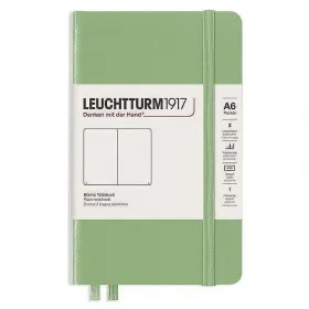 Тефтер А6 Leuchtturm1917 Notebook Pocket Sage, твърди корици, бели страници снимка