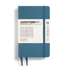 Тефтер А6 Leuchtturm1917 Notebook Rising Colors -  Stone Blue, твърда корица, на редове снимка