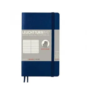Тефтер А6 Leuchtturm1917 Notebook Soft Pocket Navy, на редове снимка
