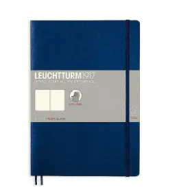 Тефтер B5 Leuchtturm1917 Notebook Composition Navy, мека корица, бели страници снимка
