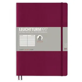 Тефтер B5 Leuchtturm1917 Notebook Composition Port Red, меки корици, на редове снимка