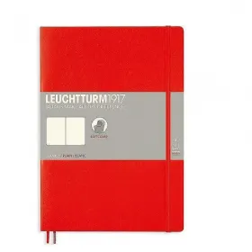 Тефтер B5 Leuchtturm1917 Notebook Composition Red, мека корица, бели страници снимка
