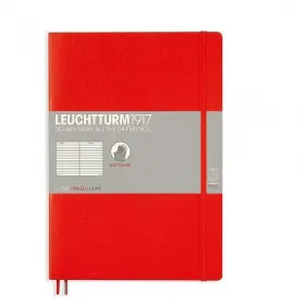 Тефтер B5 Leuchtturm1917 Notebook Composition Red, мека корица, на редове снимка