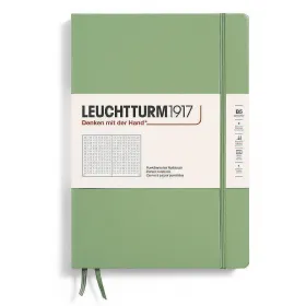 Тефтер B5 Leuchtturm1917 Notebook Composition Sage, твърди корици, на точки снимка
