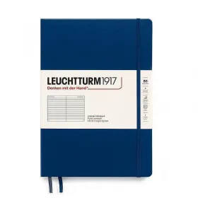 Тефтер B5 Leuchtturm1917 Notebook Composition, твърди корици, Navy, редове снимка