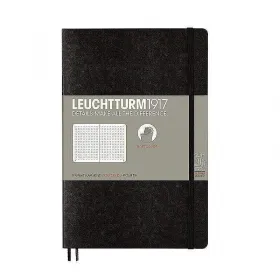 Тефтер B6+ Leuchtturm1917 Notebook Paperback Black, мека корица, на точки снимка