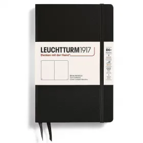 Тефтер B6+ Leuchtturm1917 Notebook Paperback Black, твърди корици, чисти страници снимка