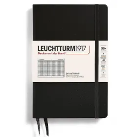 Тефтер B6+ Leuchtturm1917 Notebook Paperback Black, твърди корици, на квадратчета снимка