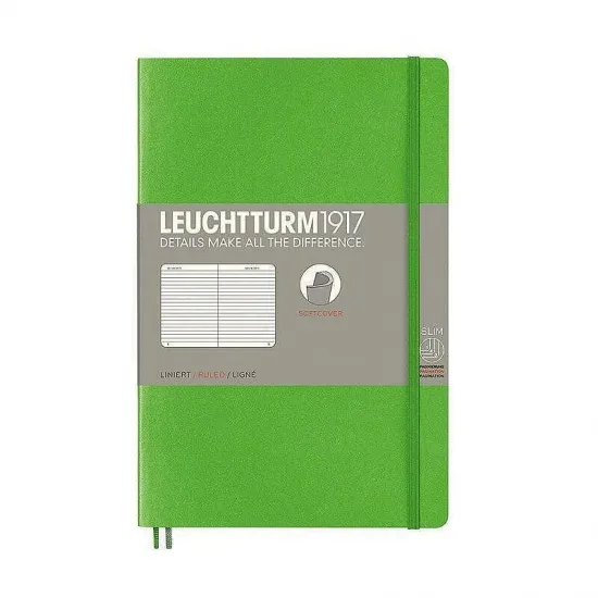 Тефтер B6+ Leuchtturm1917 Notebook Paperback Fresh Green, мека корица, на редове