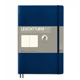 Тефтер B6+ Leuchtturm1917 Notebook Paperback Navy, меки корици, бели страници снимка